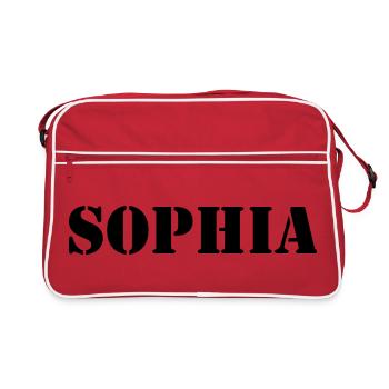 Name: Sophia - Retro Bag - red/white - Front