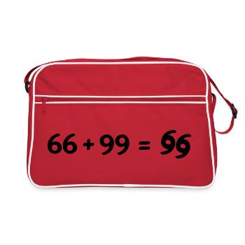 66 + 99 noir - Sac Retro - rouge/blanc - Devant