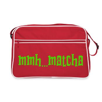 J’ADORE LE MATCHA - Sac Retro - rouge/blanc - Devant