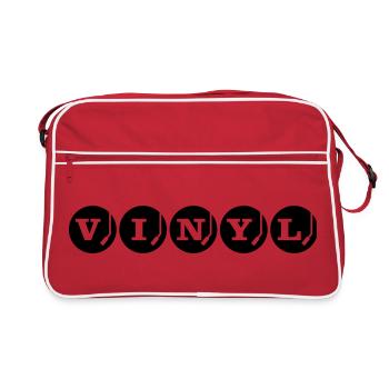 VINYL Vinyl Records Design DJ - Retro Bag - red/white - Front