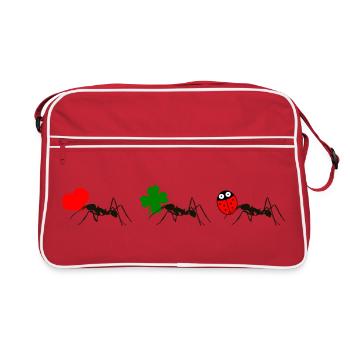 La chance des fourmis - Sac Retro - rouge/blanc - Devant