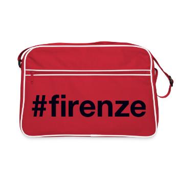 FIRENZE Hashtag Florenz - Retro Tasche - Rot/Weiß - Vorne
