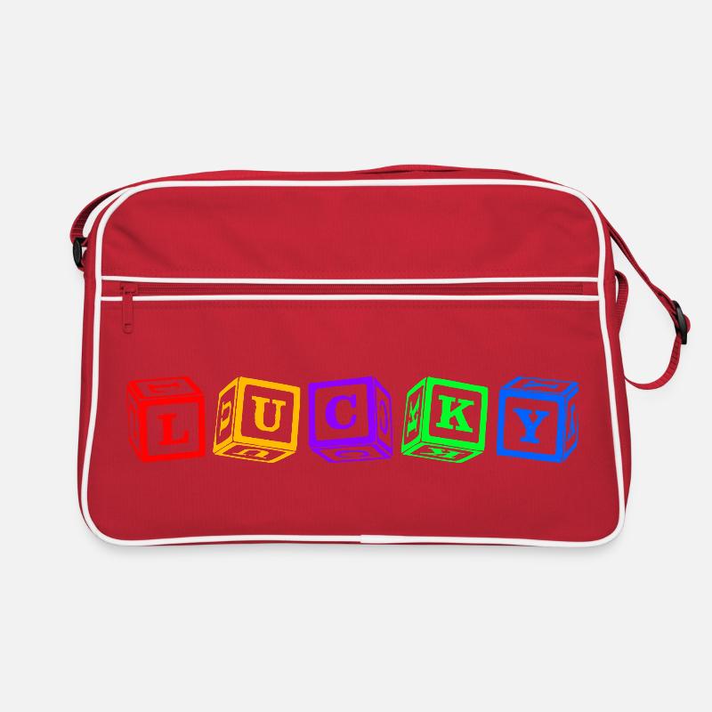 Lucky – Colorful 3D Cube Letter Design Retro Bag
