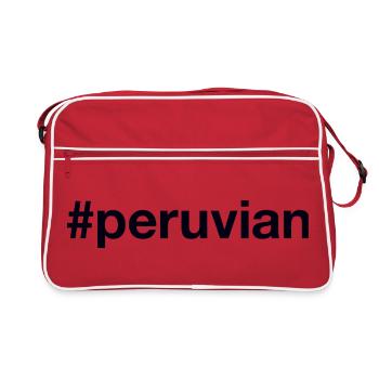 Hashtag péruvien Pérou - Sac Retro - rouge/blanc - Devant