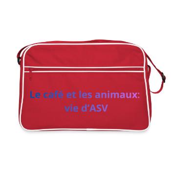 Le_café_et_les_animaux_vie_dASV - Sac Retro - rouge/blanc - Devant
