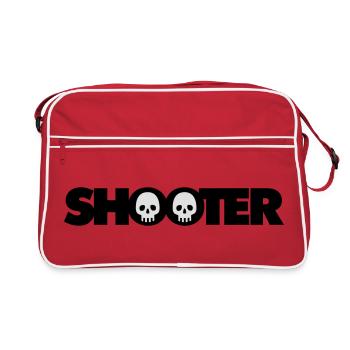 Shooter | Schütze | Totenkopf | Skull - Sac Retro - rouge/blanc - Devant