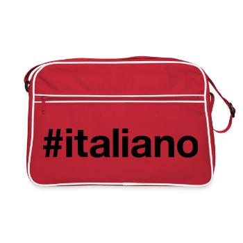 ITALIANO Hashtag I'm Italian Italy Italia - Retro Bag - red/white - Front