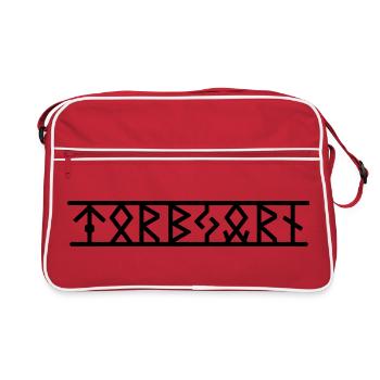Torbjörn - Retro Tasche - Rot/Weiß - Vorne