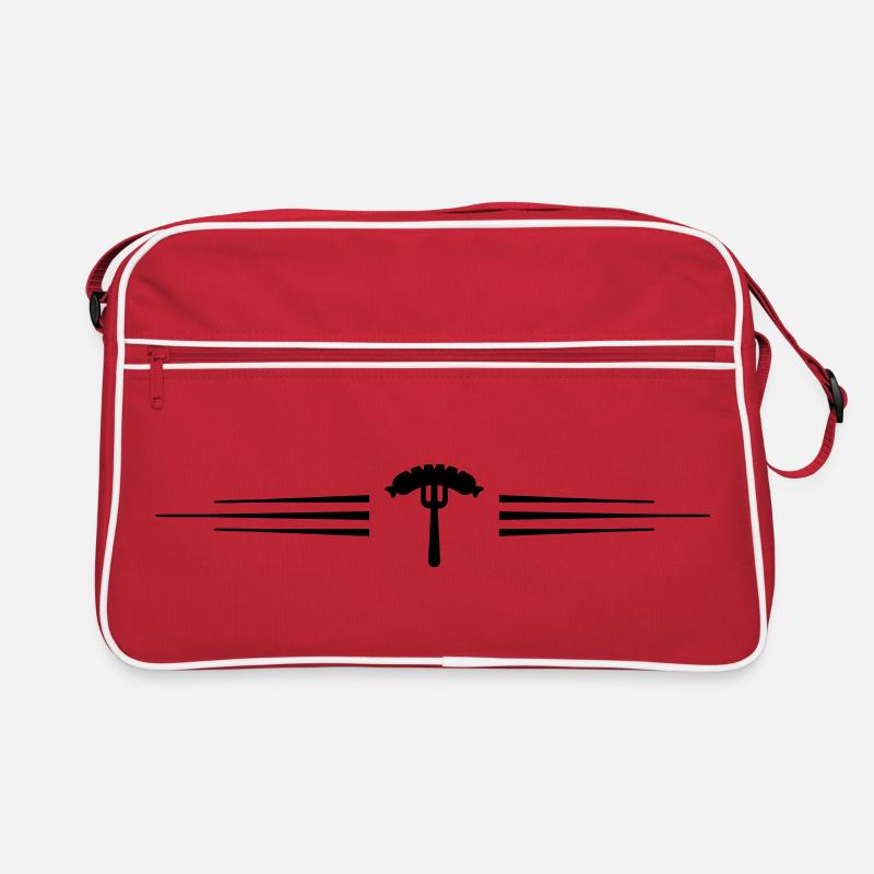 Wurst Gabel  Currywurst Retro Tasche