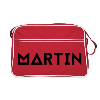 Prénom Martin - Sac Retro - rouge/blanc - Devant