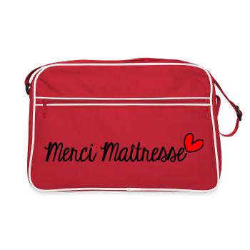 GELIEBTE. VIELEN DANK. DANKE HERRIN - Retro Tasche - Rot/Weiß - Vorne