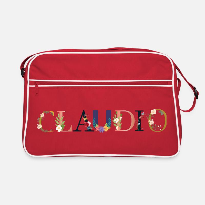 CLAUDIO Nom orné de fleurs Sac Retro
