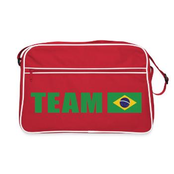 Équipe de soutien au Brésil - Sac Retro - rouge/blanc - Devant