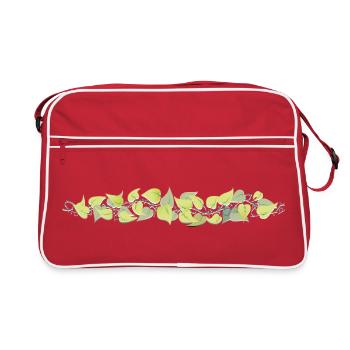Bracelet de vignes : Feuilles et épines - Sac Retro - rouge/blanc - Devant