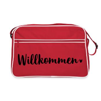 Welcome heart sticker door hanger apartment house - Retro Bag - red/white - Front