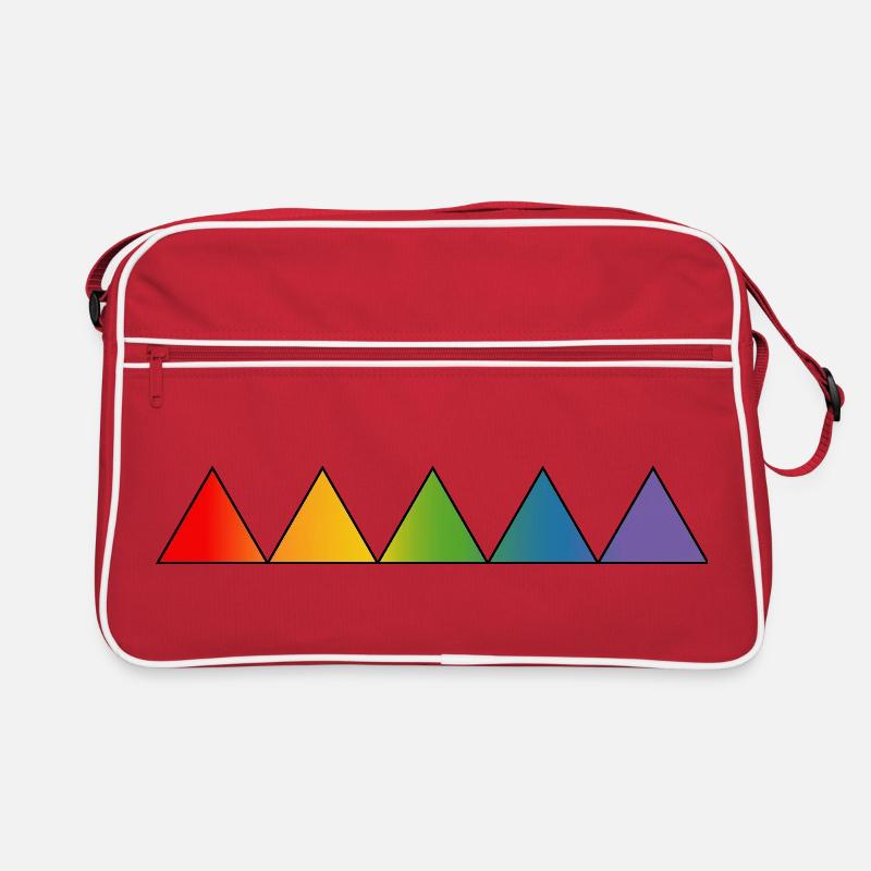 Regenbogen LGBTQ triangles Retro Tasche