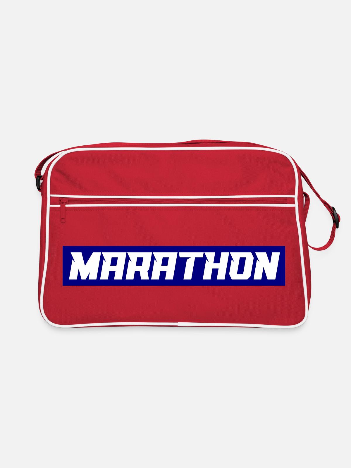 marathon - Sac Retro - rouge/blanc - Devant
