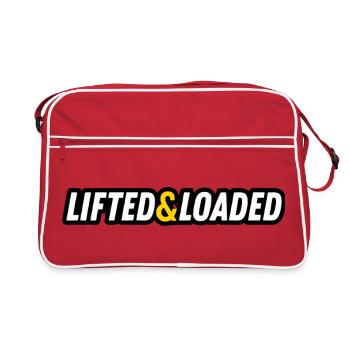 JDM sticker - LIFTED & LOADED - Sac Retro - rouge/blanc - Devant