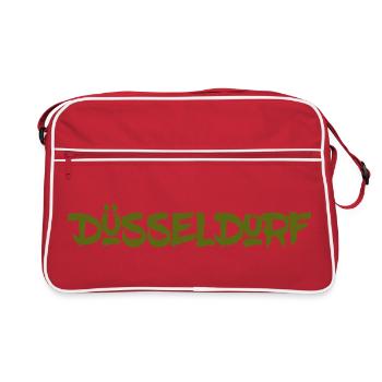 Düsseldorf - NRW - Rhein - Königsallee - Kö - Retro Tasche - Rot/Weiß - Vorne