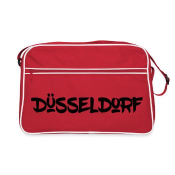 Düsseldorf - NRW - Rhein - Königsallee - Kö - Retro Tasche - Rot/Weiß - Vorne