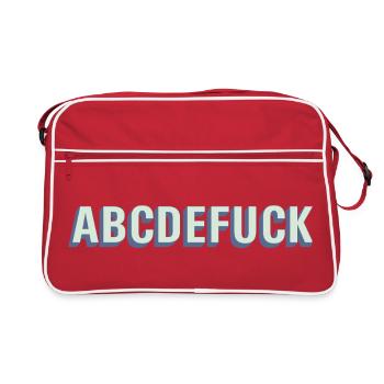 Alphabet 3D Kontrast - Retro Tasche - Rot/Weiß - Vorne
