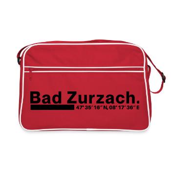 Coordonnées de Bad Zurzach, Canton d’Argovie, Suisse - Sac Retro - rouge/blanc - Devant