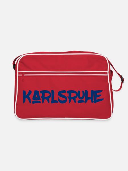 Karlsruhe - Baden-Wüttemberg - Durlach - Retro Tasche - Rot/Weiß - Vorne