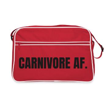 CARNIVORE | T-shirt Carnivore | Amateur de viande audacieux - Sac Retro - rouge/blanc - Devant