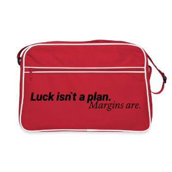 Luck Isn´t A Plan Margins Are Shirt - Retro Tasche - Rot/Weiß - Vorne