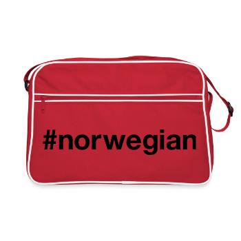 Norwegian Hashtag Norway Norway Norge - Retro Bag - red/white - Front