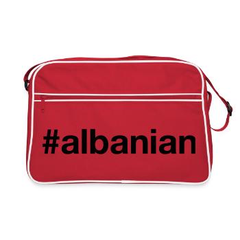 ALBANIEN Hashtag albanais - Sac Retro - rouge/blanc - Devant