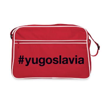 YUGOSLAVIA Jugoslawien Hashtag - Retro Tasche - Rot/Weiß - Vorne