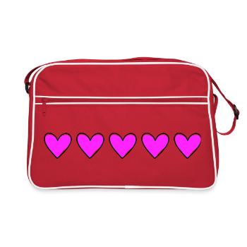 Ligne du cœur Amoureuse Amoureuse - Sac Retro - rouge/blanc - Devant