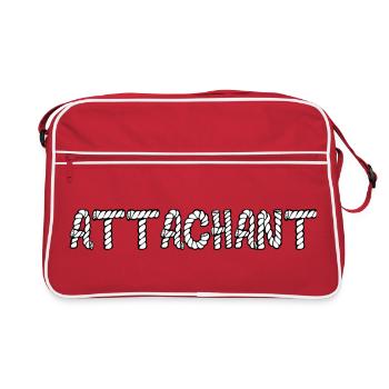 ENDEARING - humor and love go hand in hand! - Retro Bag - red/white - Front