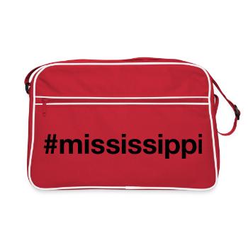 MISSISSIPPI Hashtag États-Unis - Sac Retro - rouge/blanc - Devant