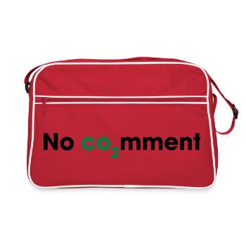 Aucun commentaire sur le CO2 – Déclaration sur l’énergie propre - Sac Retro - rouge/blanc - Devant