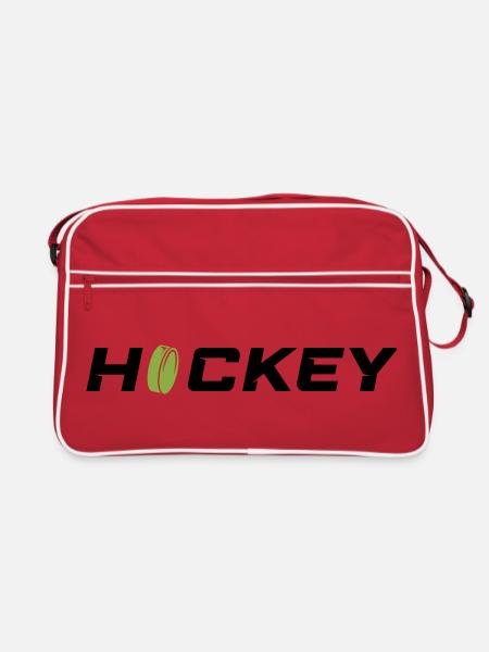 Hockey - Retro Tasche - Rot/Weiß - Vorne
