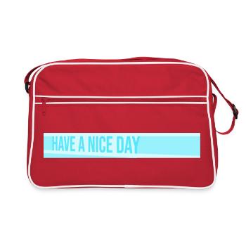 Have A Nice Day Funny Sarcastic Saying Cute - Retro Bag - red/white - Front