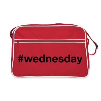 WEDNESDAY Hashtag wednesday - Retro Bag - red/white - Front