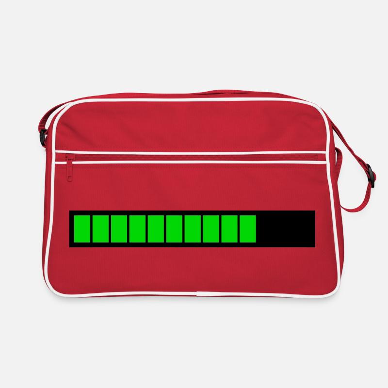 Barre de chargement rectangle Noir Vert (75%) Sac Retro