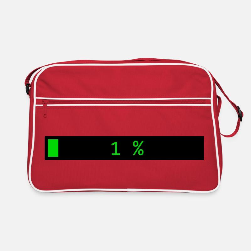 Barre de chargement rectangle Noir Vert 1% Sac Retro
