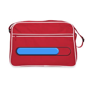 Average gauge Blue (three quarters) - Retro Bag - red/white - Front