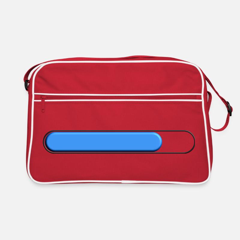 Durchschnittliche Spurweite Blau (drei Viertel) Retro Tasche