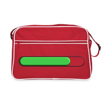 Average gauge Green (three quarters) - Retro Bag - red/white - Front