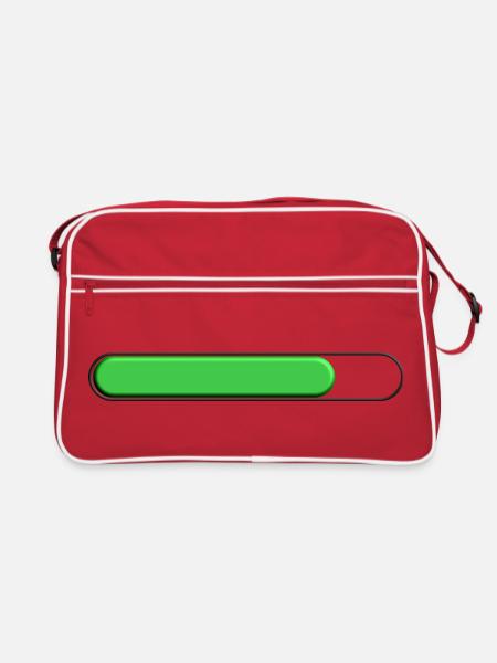Average gauge Green (three quarters) - Retro Bag - red/white - Front