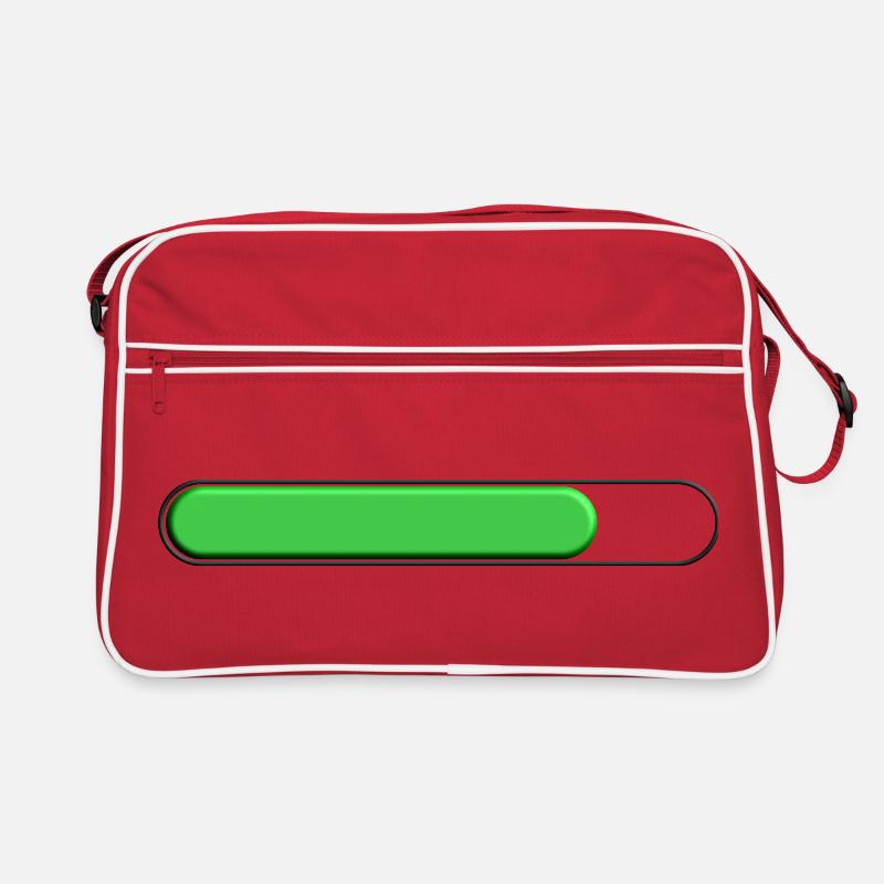 Durchschnittliche Spurweite Grün (drei Viertel) Retro Tasche