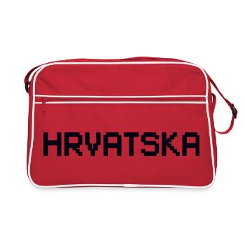 HRVATSKA Croatie Couronne - Sac Retro - rouge/blanc - Devant
