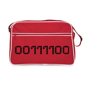 Binary notation - 60 - Retro Bag - red/white - Front