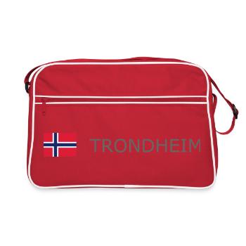 Norway Flag - Trondheim - Norge - Norwegen - Retro Bag - red/white - Front