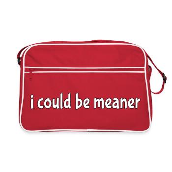 I could be meaner - Retro Bag - red/white - Front